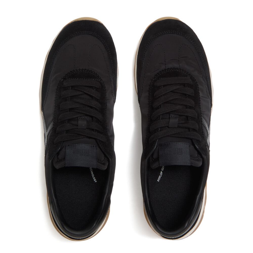 RETRO-Q FF FABRIC/SUEDE TRAINERS