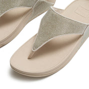 LULU SHIMMERGLITZ TOE-POST SANDALS