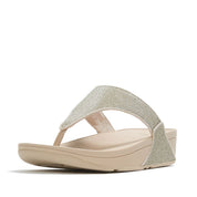 LULU SHIMMERGLITZ TOE-POST SANDALS