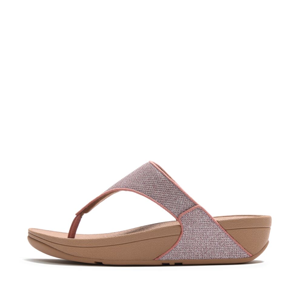 LULU SHIMMERGLITZ TOE-POST SANDALS