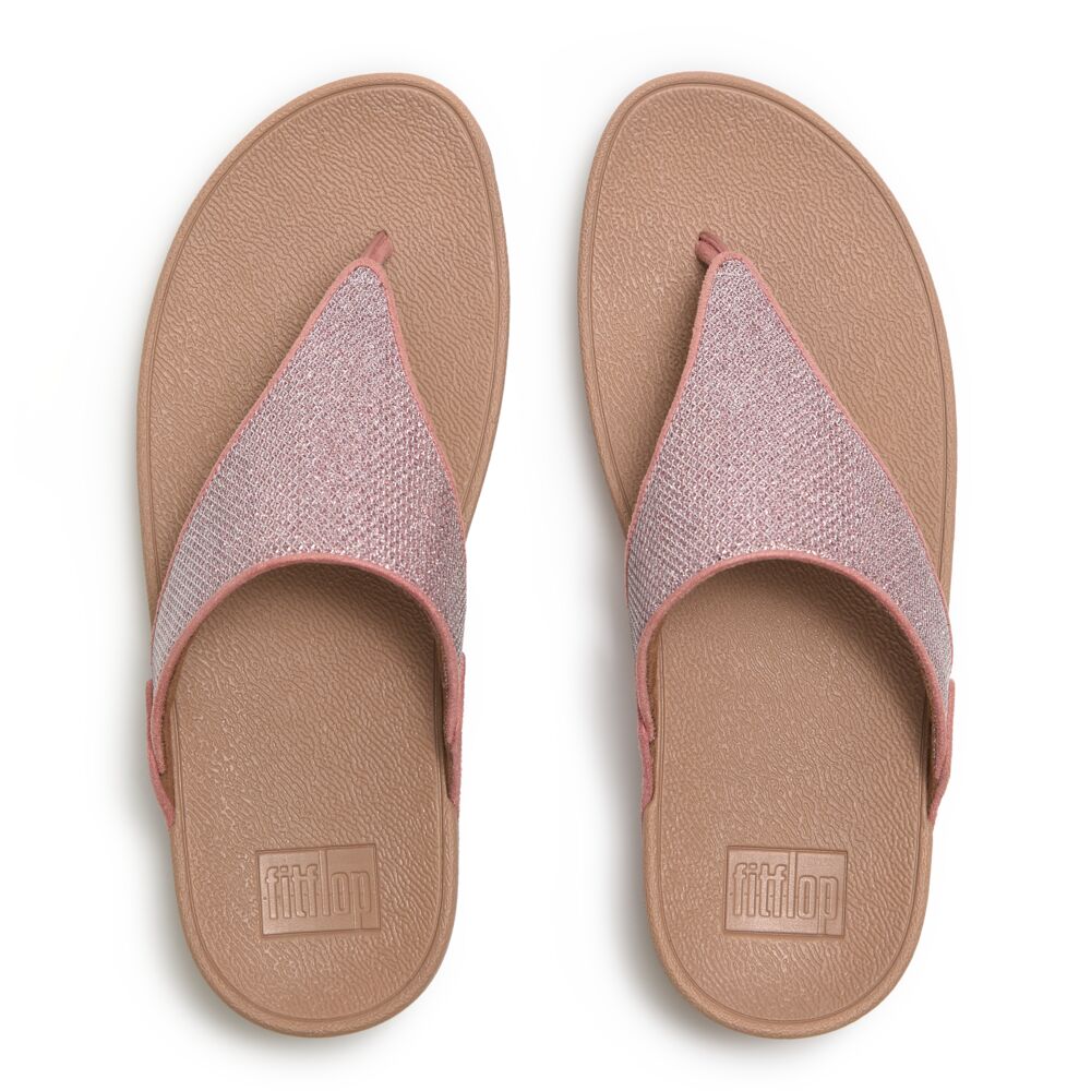 LULU SHIMMERGLITZ TOE-POST SANDALS