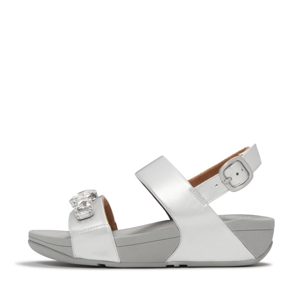LULU ULTRA-JEWEL METALLIC BACK-STRAP SANDALS