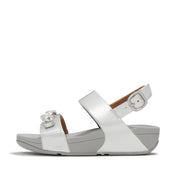 LULU ULTRA-JEWEL METALLIC BACK-STRAP SANDALS