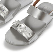 LULU ULTRA-JEWEL METALLIC BACK-STRAP SANDALS