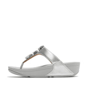 LULU ULTRA-JEWEL METALLIC TOE-POST SANDALS