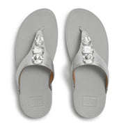 LULU ULTRA-JEWEL METALLIC TOE-POST SANDALS