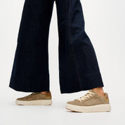 RTG BLANKET-STITCH SUEDE SNEAKERS