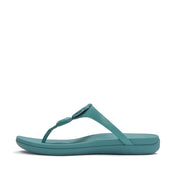 SOLAY GLOSSY-DISC TOE-POST SANDALS