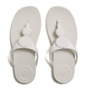 SOLAY GLOSSY-DISC TOE-POST SANDALS