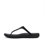 SOLAY MIXED-CRYSTAL TOE-POST SANDALS