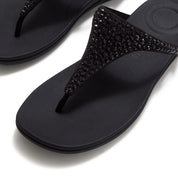 SOLAY MIXED-CRYSTAL TOE-POST SANDALS