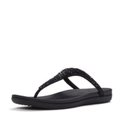 SOLAY MIXED-CRYSTAL TOE-POST SANDALS