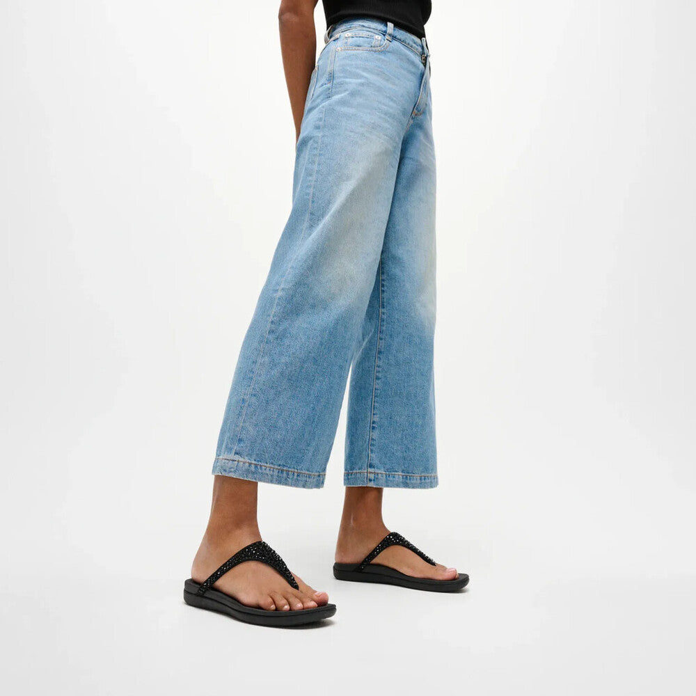 SOLAY MIXED-CRYSTAL TOE-POST SANDALS
