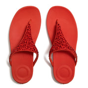 SOLAY MIXED-CRYSTAL TOE-POST SANDALS