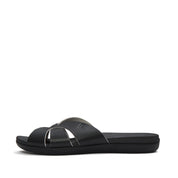 SOLAY WATERPROOF-LEATHER WOVEN SLIDES