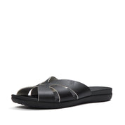 SOLAY WATERPROOF-LEATHER WOVEN SLIDES