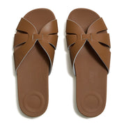 SOLAY WATERPROOF-LEATHER WOVEN SLIDES
