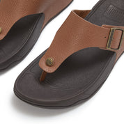TRAKK II MENS BUCKLE EMBOSS-LEATHER T/POST SANDALS