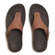 TRAKK II MENS BUCKLE EMBOSS-LEATHER T/POST SANDALS