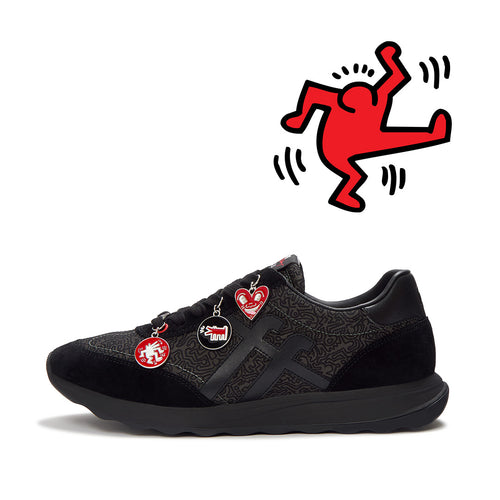 FITFLOP X KEITH HARING RETRO-Q FF MENS TRAINERS