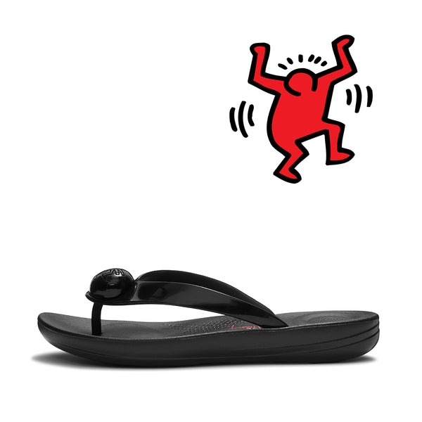 FITFLOP X KEITH HARING IQUSHION BUTTON FLIP-FLOPS