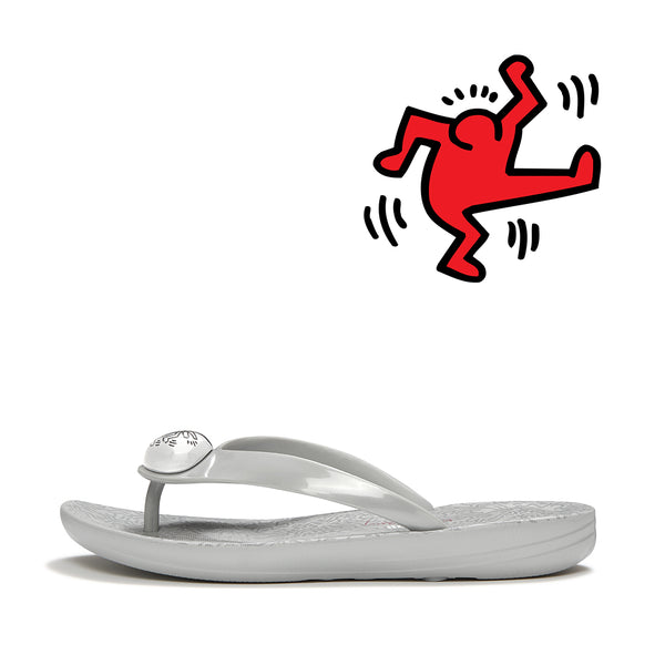 FITFLOP X KEITH HARING IQUSHION BUTTON FLIP-FLOPS