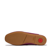 DELICATO BOW SOFT-LEATHER SLINGBACKS - RUBY(E5I-288)