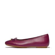 DELICATO BOW SOFT LEATHER BALLERINAS