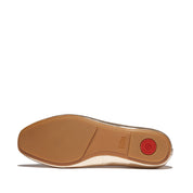 DELICATO BOW SOFT METALLIC-LEATHER BALLERINAS