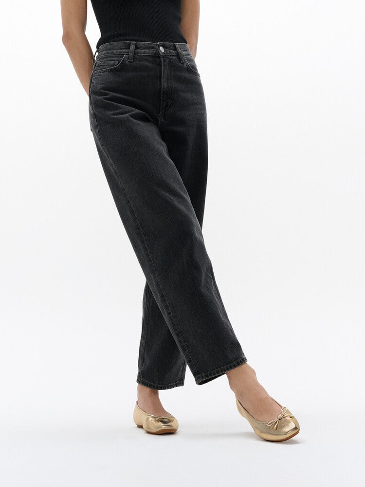 DELICATO BOW SOFT METALLIC-LEATHER BALLERINAS