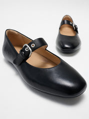 DELICATOSOFT LEATHER MARY JANES - BLACK (E3D-090)