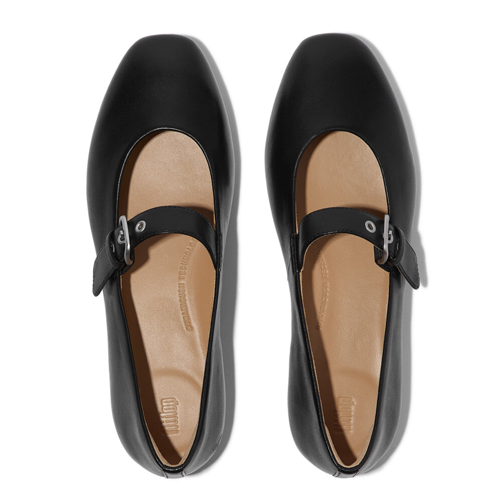DELICATOSOFT LEATHER MARY JANES - BLACK (E3D-090)