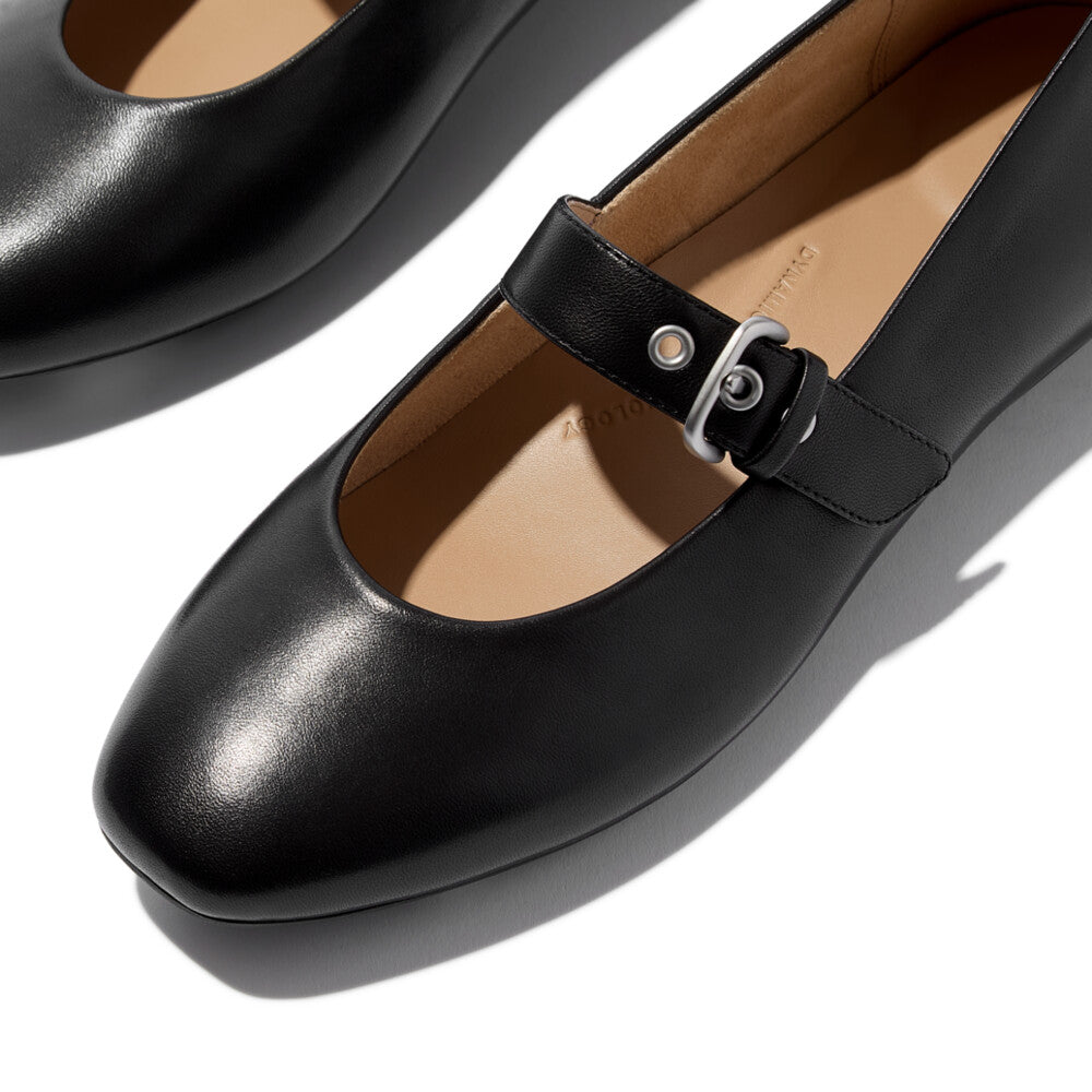 DELICATOSOFT LEATHER MARY JANES - BLACK (E3D-090)