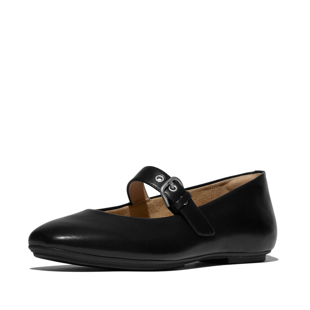 DELICATOSOFT LEATHER MARY JANES - BLACK (E3D-090)