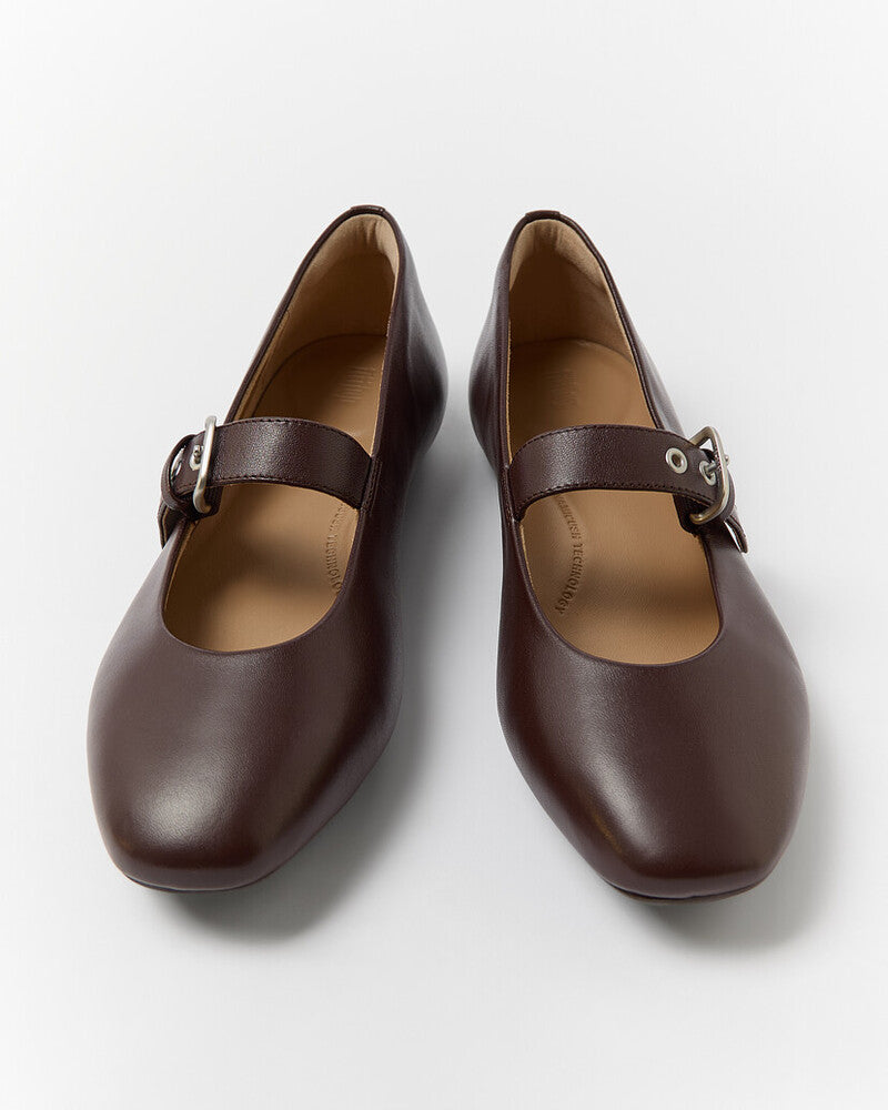 DELICATOSOFT LEATHER MARY JANES - CHOCOLAT (E3D-D07)