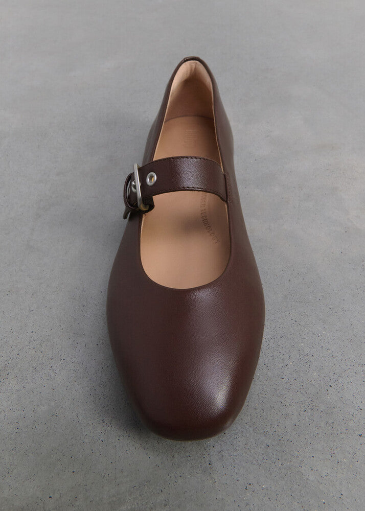 DELICATOSOFT LEATHER MARY JANES - CHOCOLAT (E3D-D07)