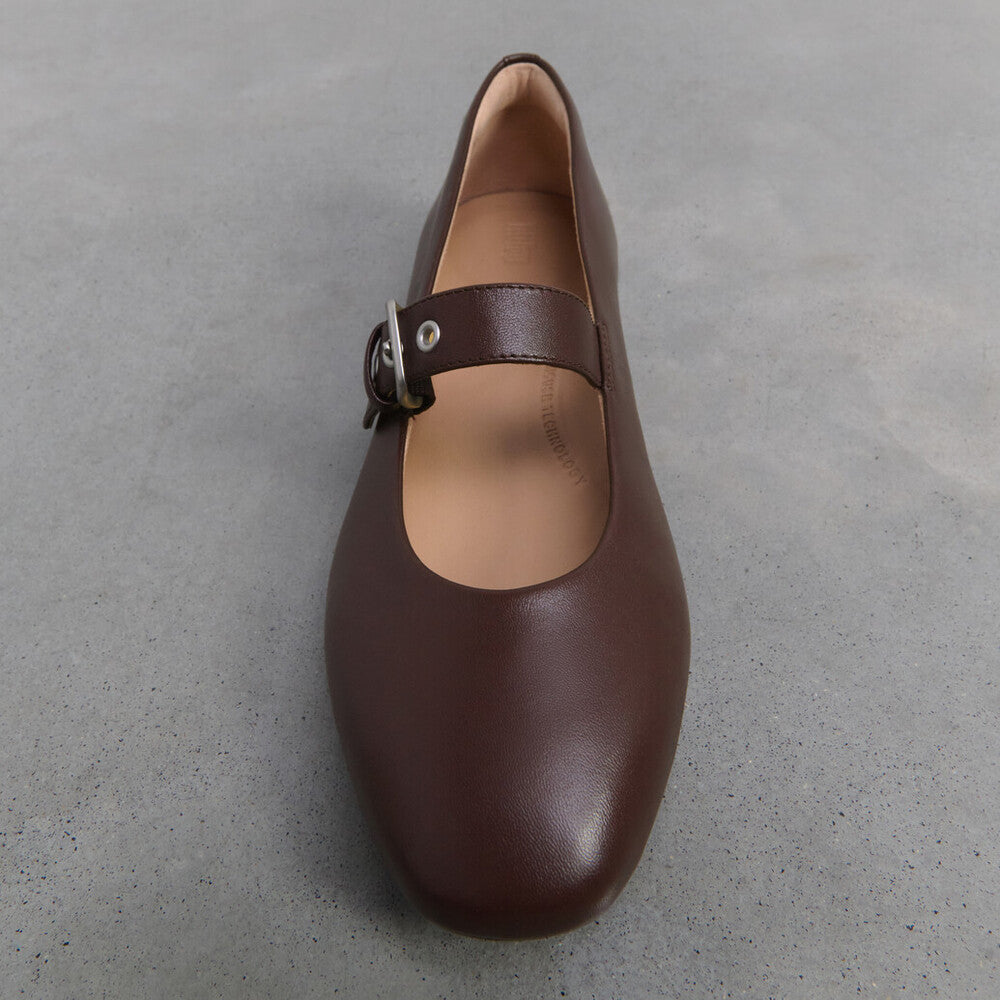 DELICATOSOFT LEATHER MARY JANES - CHOCOLAT (E3D-D07)