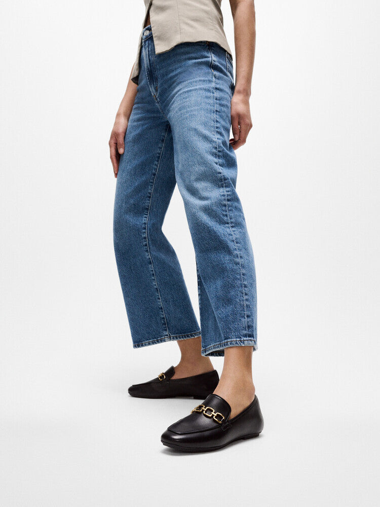 DELICATO SQUARE-CHAIN SOFT LEATHER LOAFERS