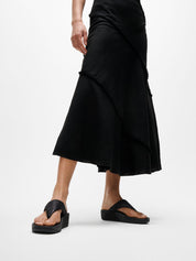 LULU CRINKLED-SHIMMER TOE-POST SANDALS