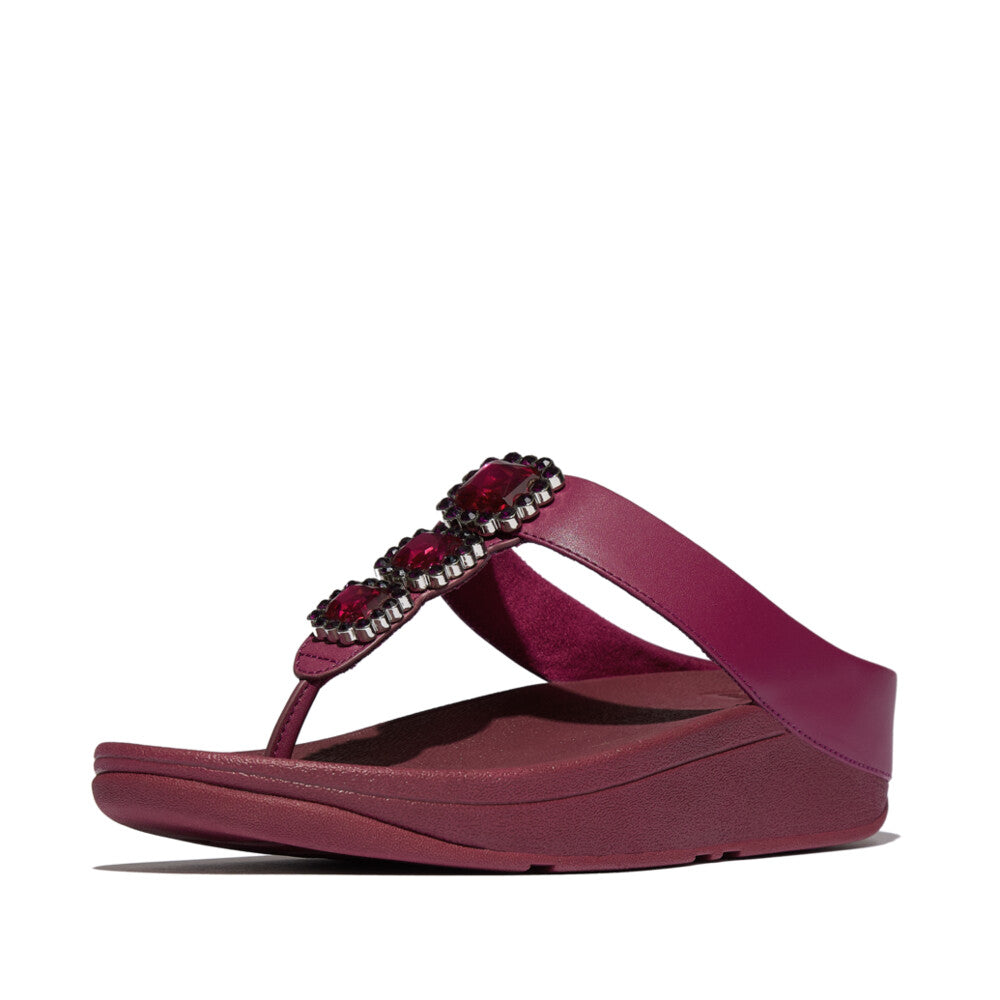 FINO CRYSTAL-JEWEL TOE-POST SANDALS