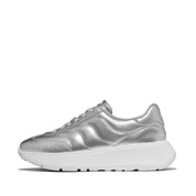 F-MODE T-TOE WAVE METALLIC-LEATHER SNEAKERS
