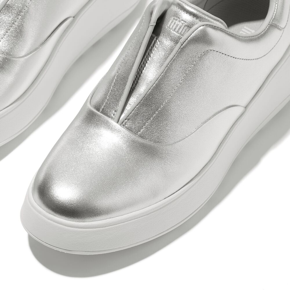 F-MODE LEATHER LACESS SNEAKERS