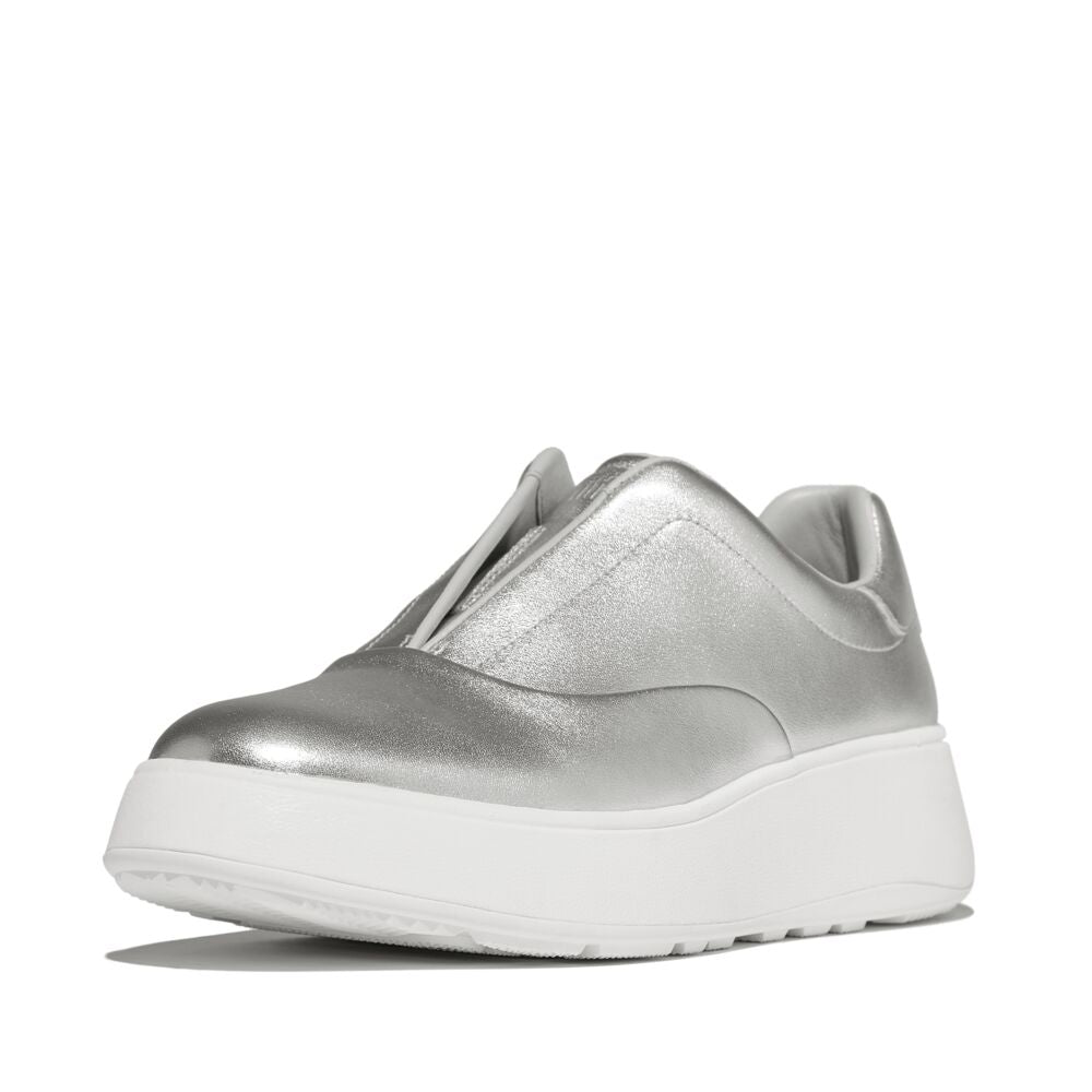 F-MODE LEATHER LACESS SNEAKERS