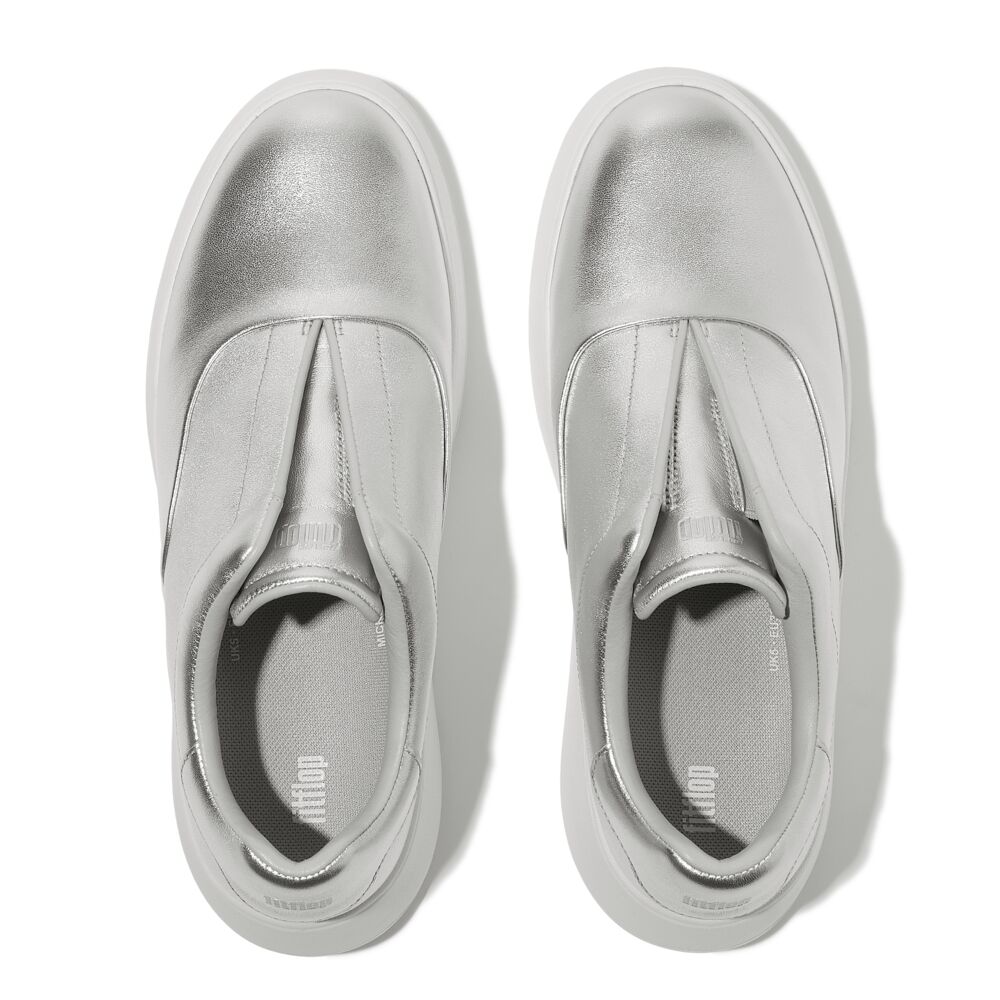 F-MODE LEATHER LACESS SNEAKERS