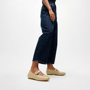 DELICATO CRYSTAL-BUCKLE LEATHER MARY JANES