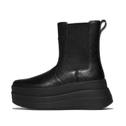 F-MODE STACK QUILTED-LEATHER HIGH CHELSEA BOOTS
