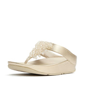 RUMBA METALLIC BEADED TOE-POST SANDALS