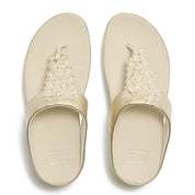 RUMBA METALLIC BEADED TOE-POST SANDALS