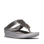 RUMBA METALLIC BEADED TOE-POST SANDALS - SILVEREEN (E4W-C91)