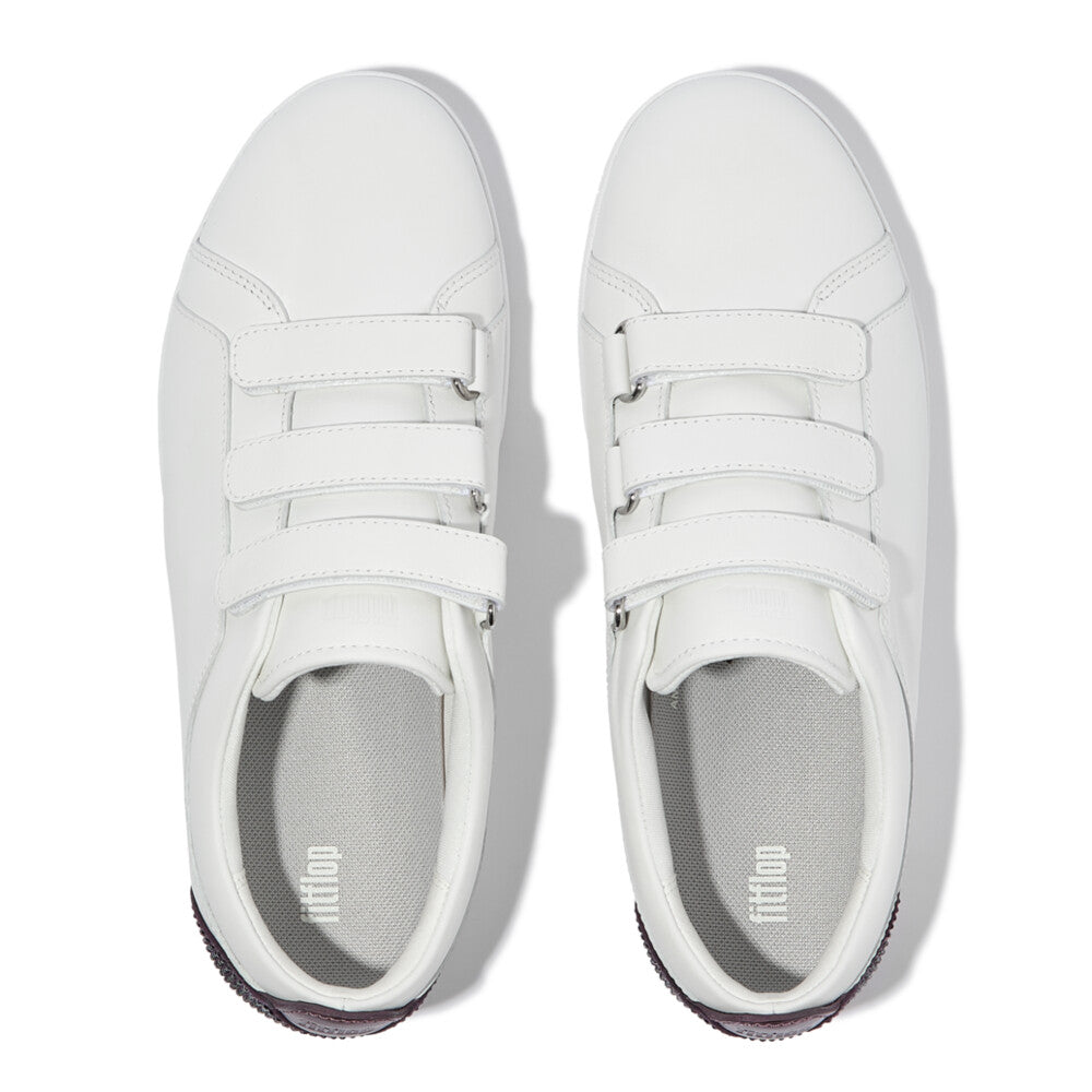 RALLY CRYSTAL-BACKTAB LEATHER STRAP TRAINERS